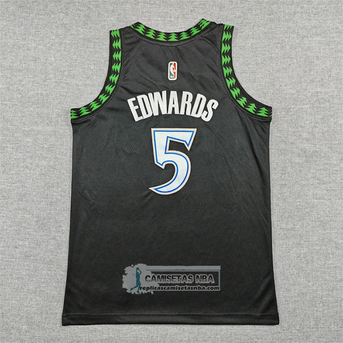 Camiseta Nino Minnesota Timberwolves Anthony Edwards NO 5 Classic 2025-26 Negro